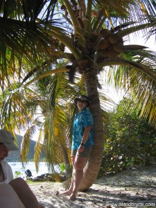 Chilling on a beach in the BVI