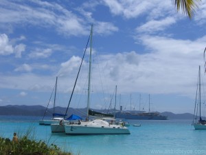 Catamaran sailboat in the BVI