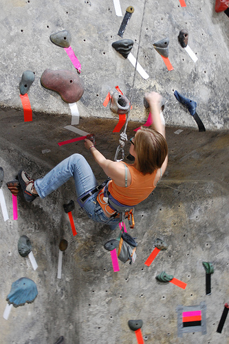 Indoor rock climbing