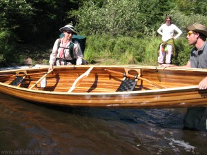 Cedar strip canoe