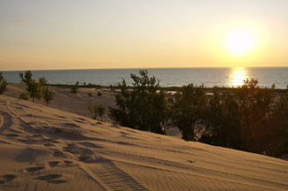 Sunset over Lake Michigan