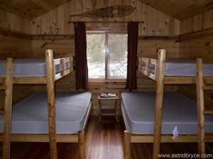 Comfortable beds in cabin