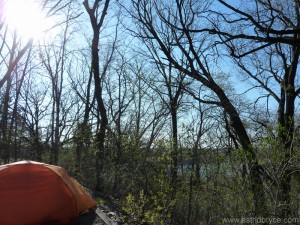 Our campsite overlooked the river