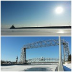 Lake Superior steams on this cold, sunny morning