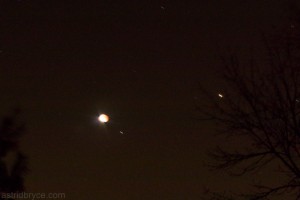 60s exposure shows star trails - Raw pics from April's full Lunar Eclipse