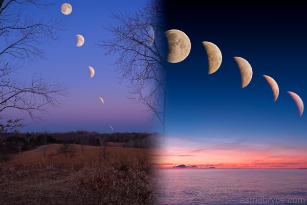 Two images from the April 2015 lunar eclipse compete