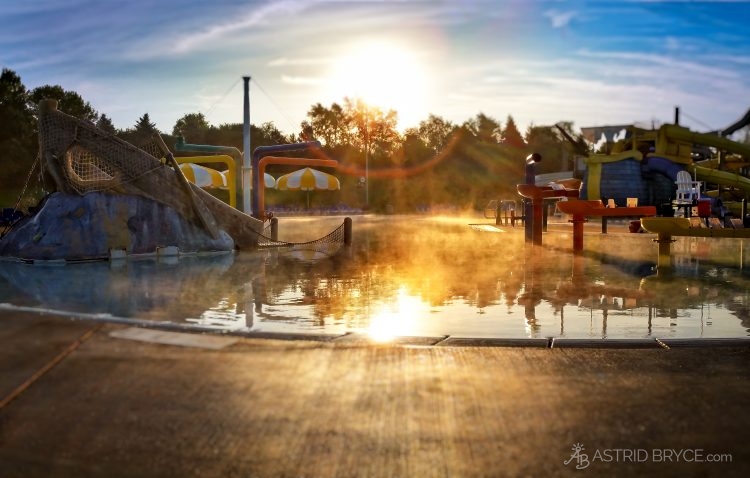 Last morning of lap swim at the waterpark