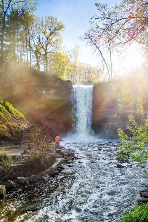 Minnehaha Falls near Sunset